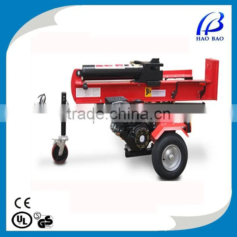 HAOBAO LS100H Horizontal and vertical gasoline engine 50 ton hydraulic log splitter with ram