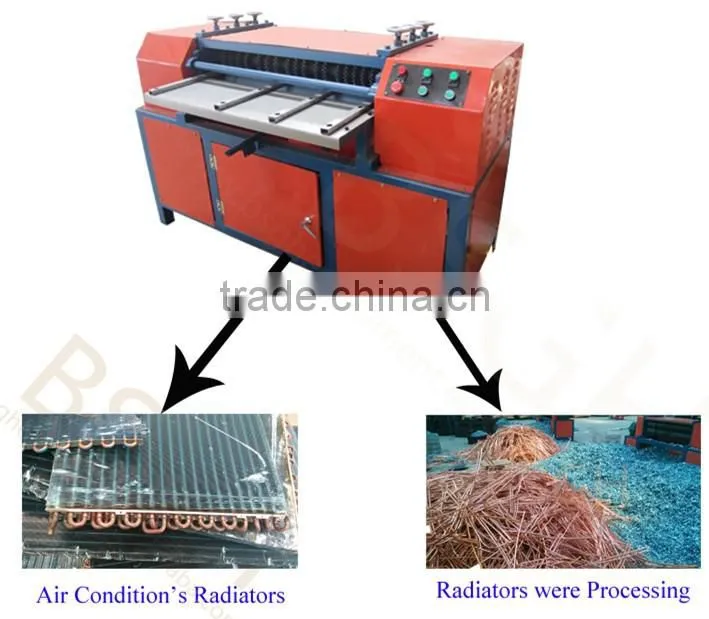 Air Conditioner Radiator Separator/Scrap Copper Wire Recycling Machine for pvc wire cable extrusion machines