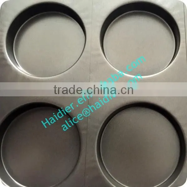 High quality aluminum alloy hamburger baking pans 30 cups/ round bread bakery tray