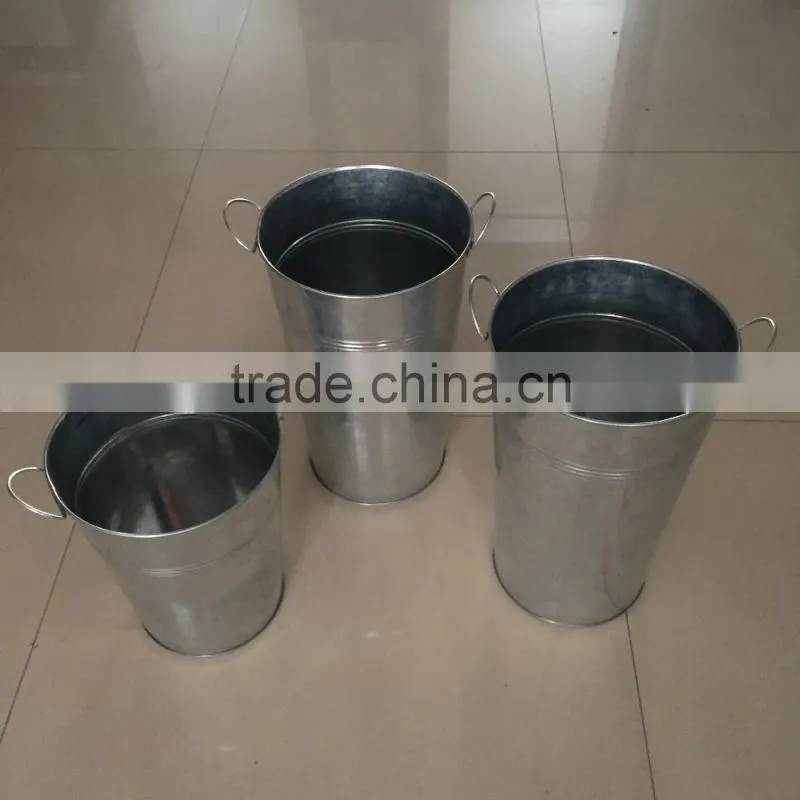 Galvanized Floral Bucket