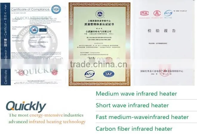 High power low color temp carbon fiber IR lamp infrared heater element