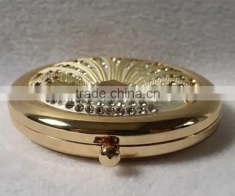 quality folding pocket mirror ,peacock makeup mirror