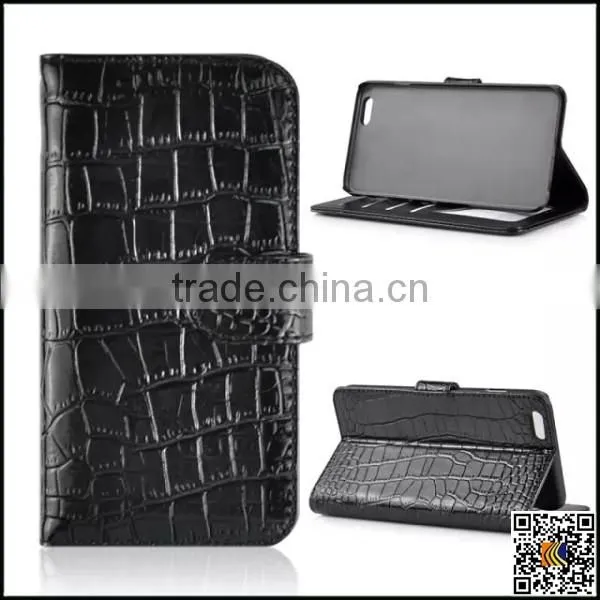 For iPhone 6 Leather Wallet Case, crocodile pattern Case for iPhone 6 Plus
