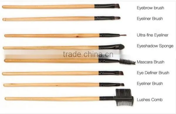 24 Pcs/Pro Cosmetic Makeup Brush Set wooden toiletry Kit best sale