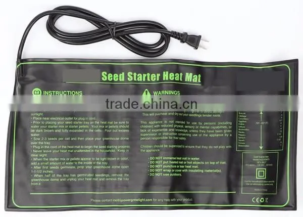20x10" Durable Waterproof Seedling Heat Mat Warm Hydroponic Heating Pad