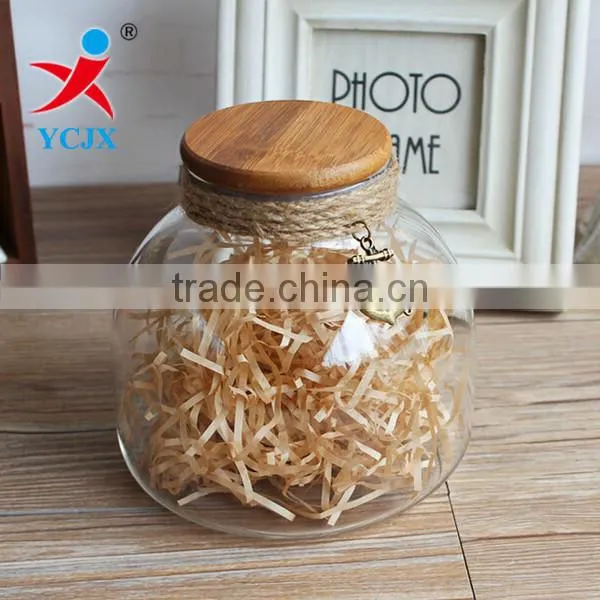 WHOLESALE CLEAR BOROSILICATE GLASS DECO JAR WITH LID