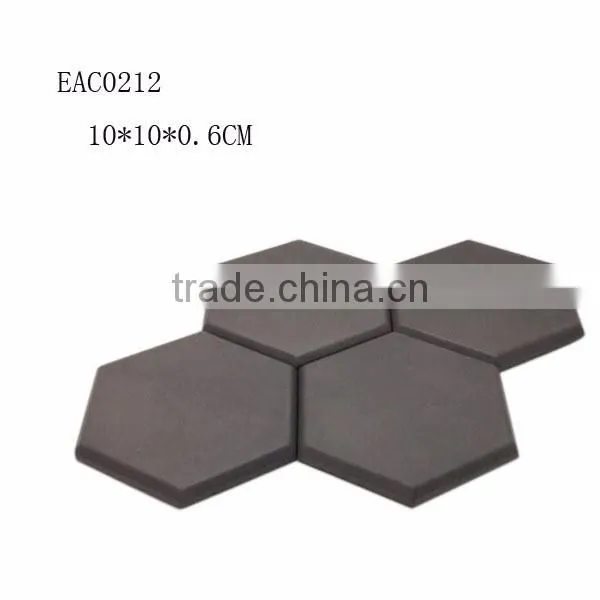 4 set hand made Engraved Concrete Coasters cement starbucks coffee cup coaster