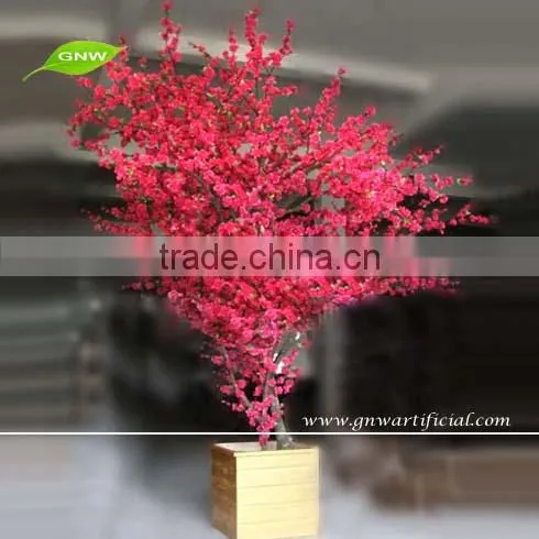 GNW BLS033 Wedding Potted Trees centerpieces with red flower for home decoration