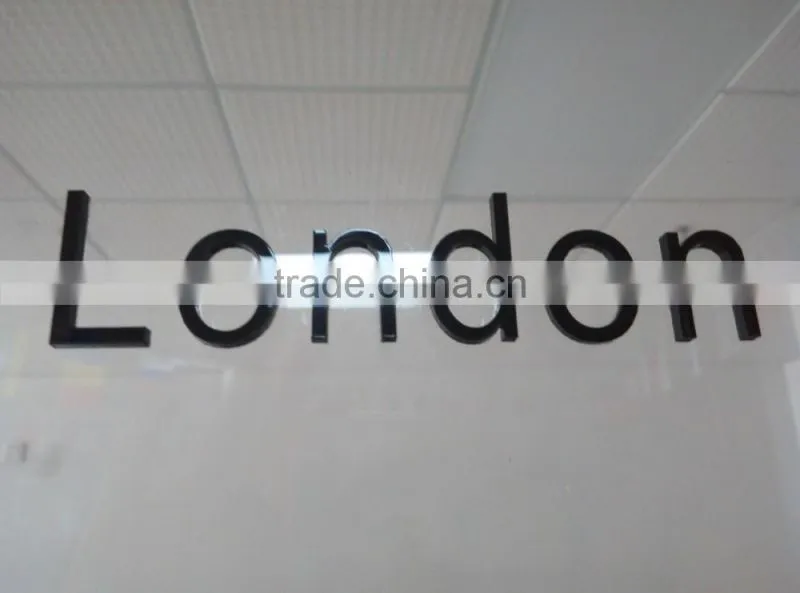 Custom LED clear embossing storefront acrylic lucite alphabet letter signs for company
