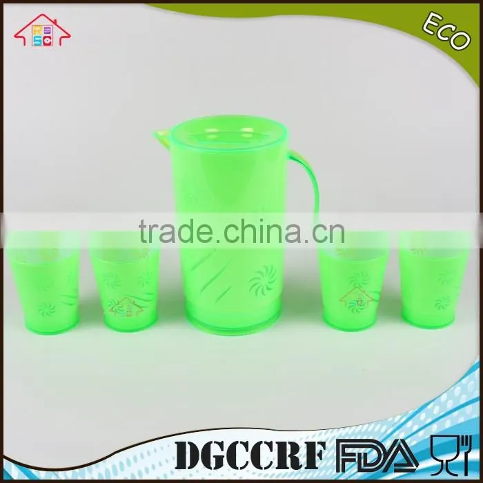 NBRSC set of 5 pcs Plastic Cold water kettle ps water jug drinking teapot PP canteen double layer watering can