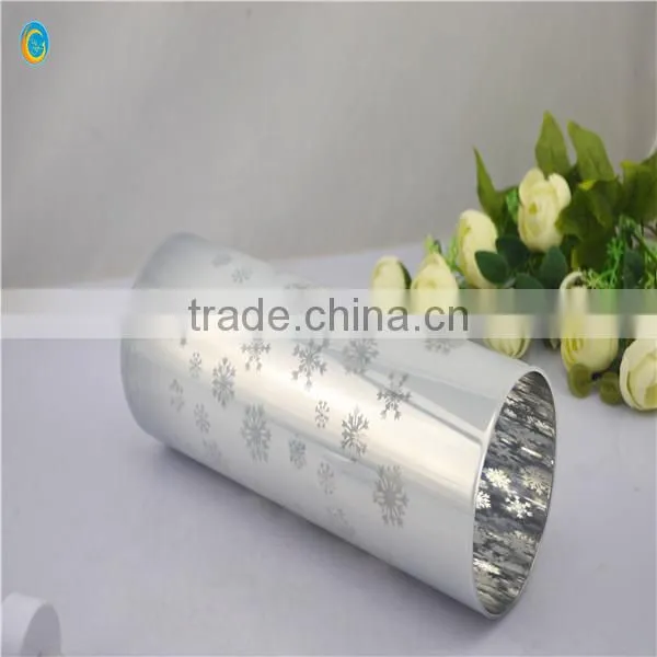 Clear Crystal Tall Glass Candle Holder For Home Decoration