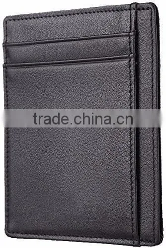 personlized place sim card holder wallet genuine leather credit card holder