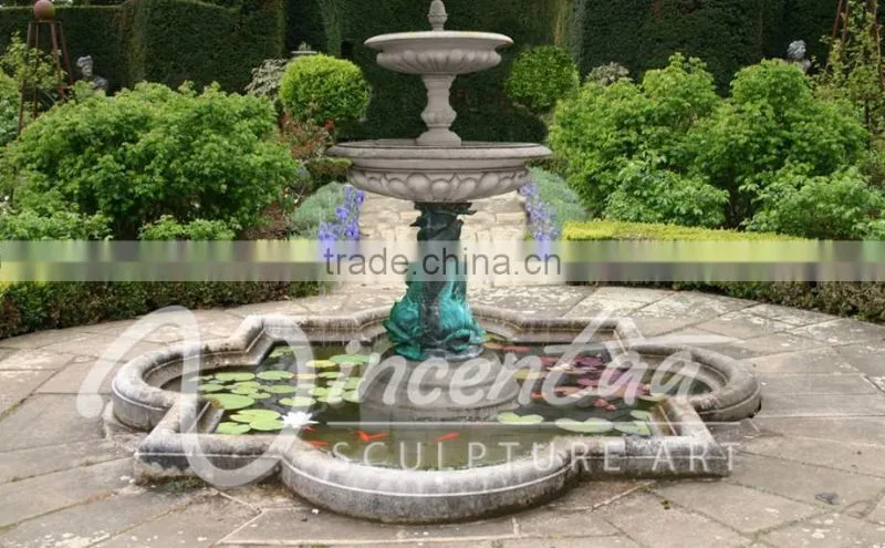 China supply outdoor decoration hand carved natural marble statue garden fountain