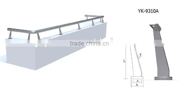 Floor Mounted Balcony Railing Design/Stainless Steel Floor Handrail