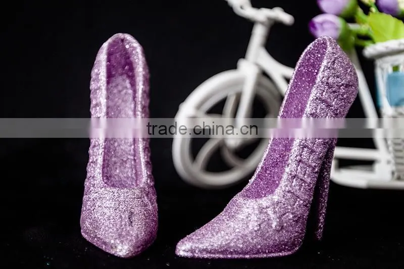 China new style colorful crystal decoration high heels