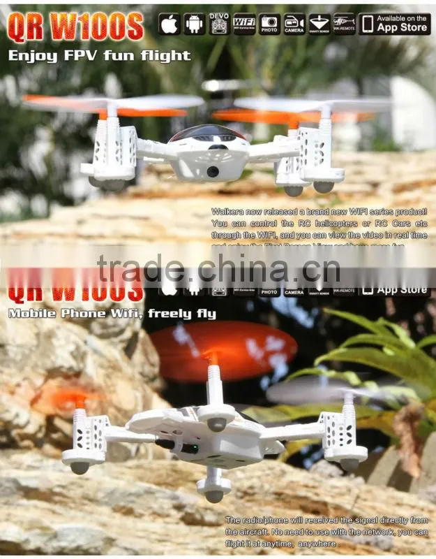 Iphone,Android wifi control SPY video rc drone remote control walkera qr w100s quadcopter