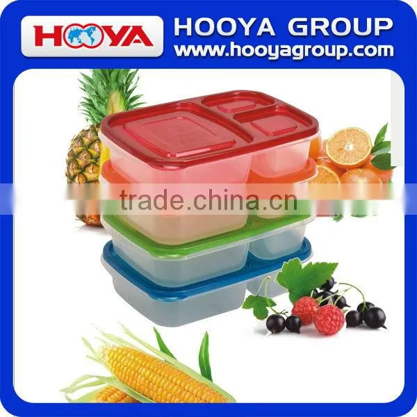 3 compartment wholesale plastic food container