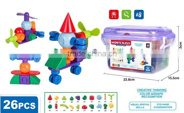 educational building magnetic block stick