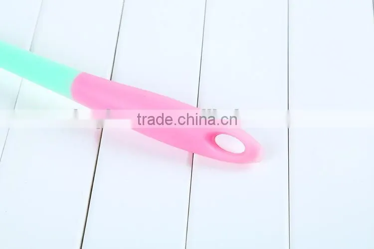 Square silicone shovel with stainless stick handle