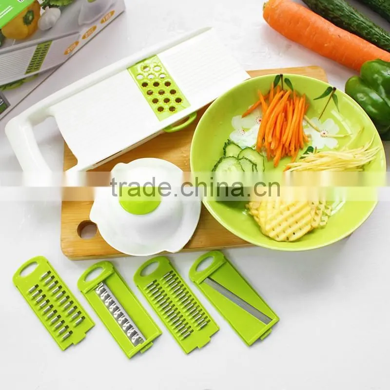 Cheap OEM 5 pcs Multi Vegetable Slicer and grater Chopper Kitchenware Set as seen on tv