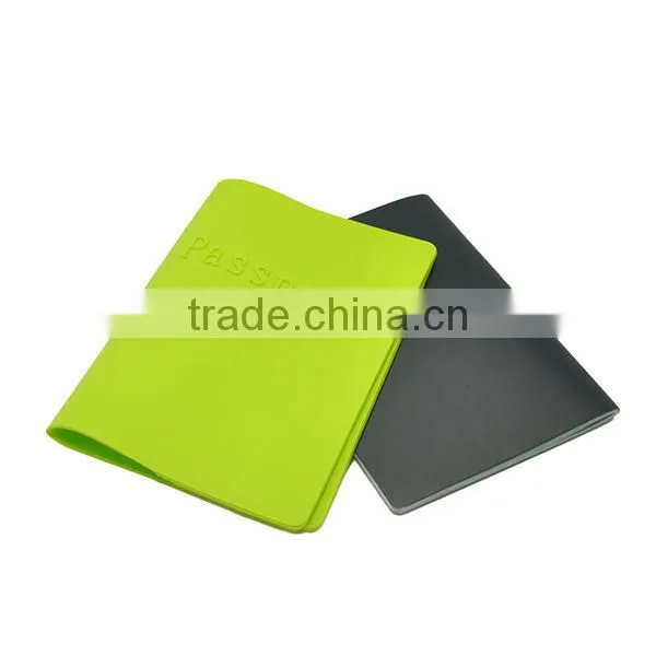 Colorful silicone passport cover for promotional gift