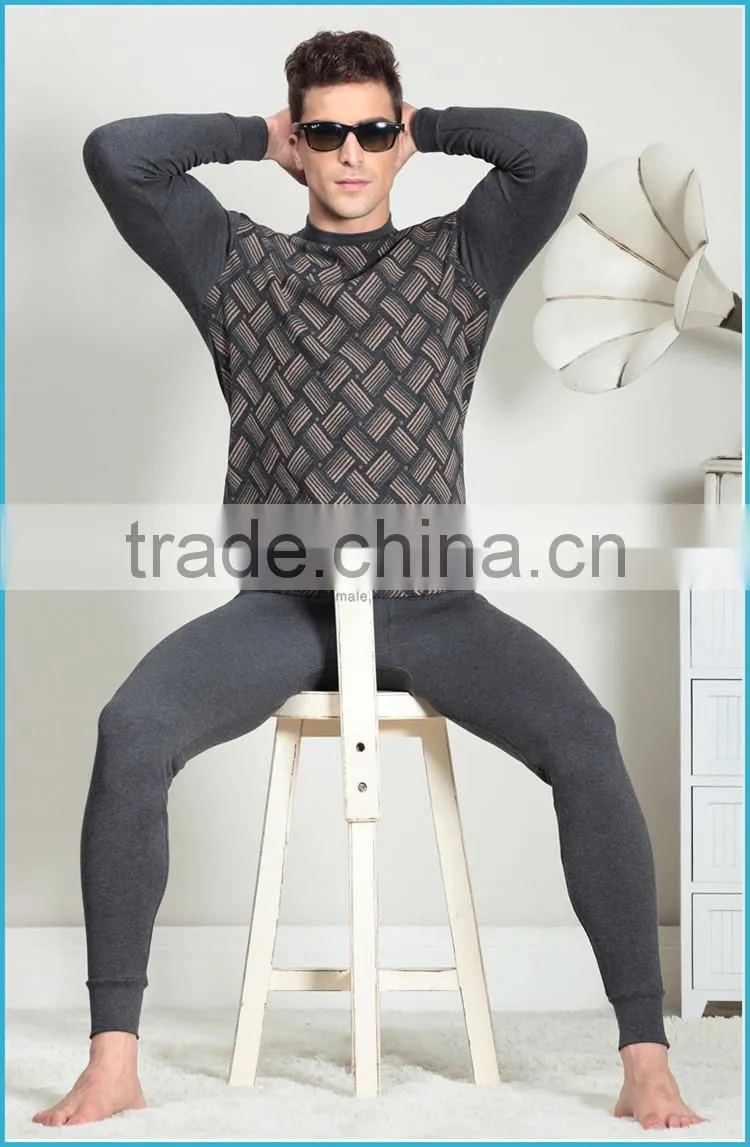 Polypropylene Cotton Heated Thermal Underwear Jaquard Men Base Layer Long Underwear Comfort Skins Thermal Underwear