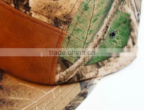 Fashion 100% cotton blank camo 5-panel cap