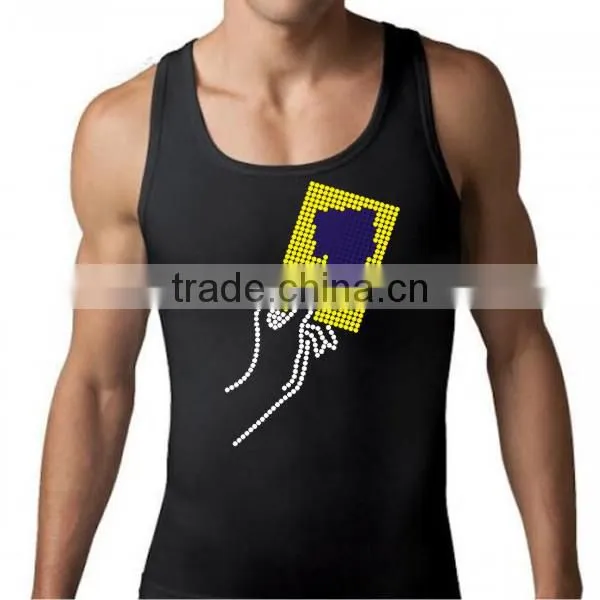 Men's fashion printed cototn/spandex gym apparel
