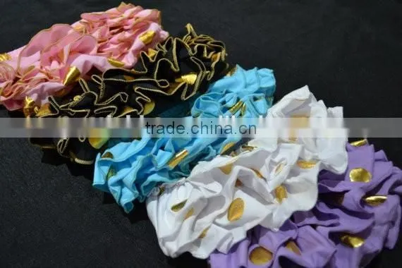 Baby underwear chiffon fabric ruffle bloomers match same color hair accessories