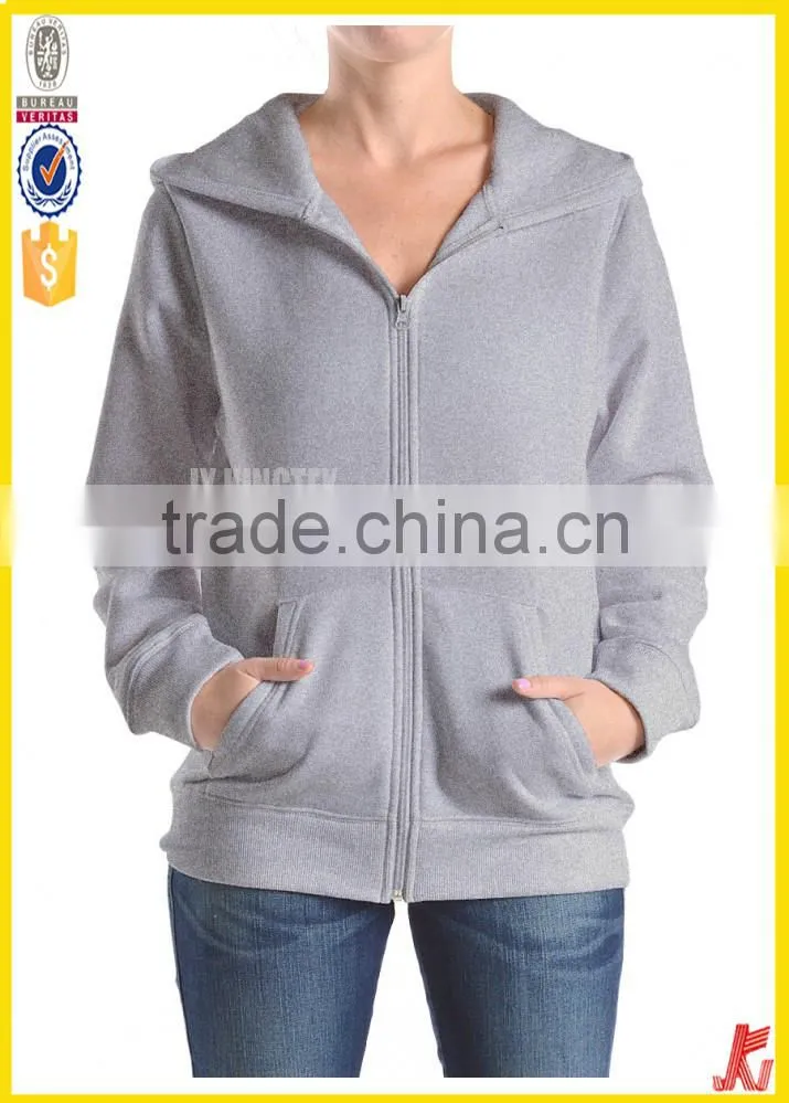 Women's Plain Full-Zip good quality Hoody