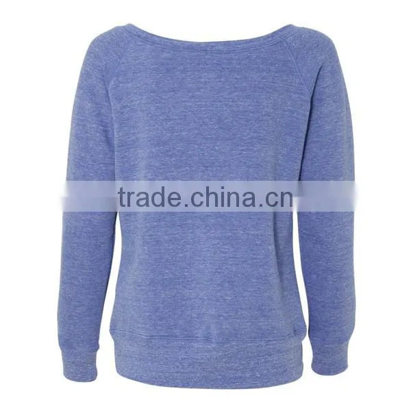 Custom tri-blend sweatshirt, pullover sweatshirt for ladies