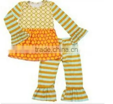 baby girl stripe giggle moon remake boutique outfits children spring easter floral cotton dress pants ruffles clothing set