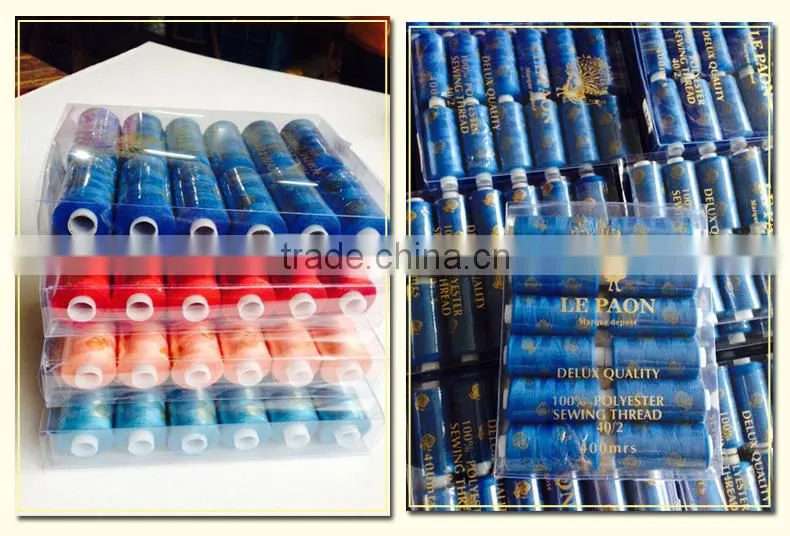 cotton poly spun core sewing thread,polyester exquisite embroidery thread,cotton embroidery thread in box