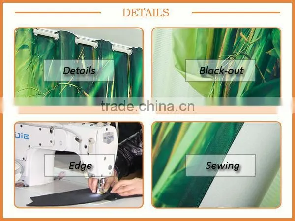 Custom Blackout Fabric 3D Digital Printed Curtain