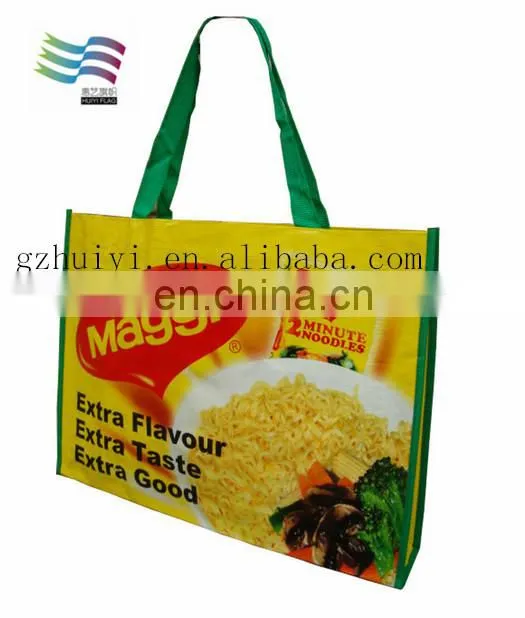 Handle Recycle Custom Woven shopping Bag TRADE ASSURANCE SUPPLIER