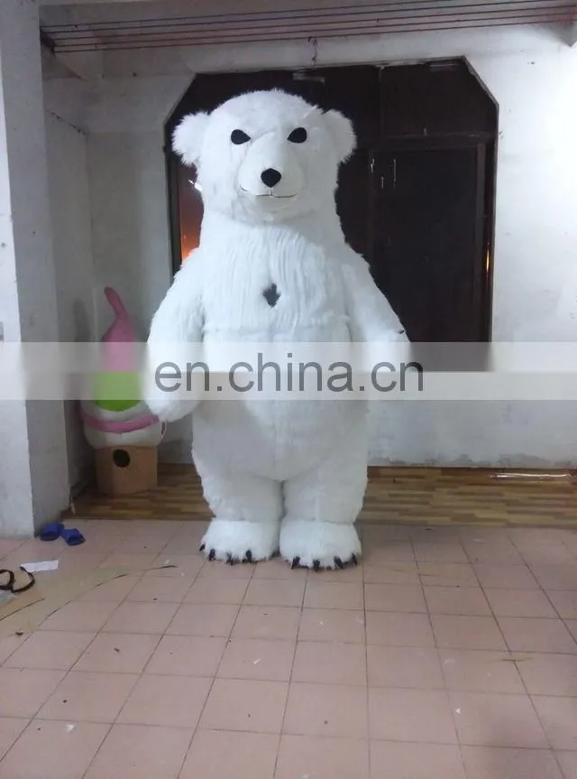 HI CE Standard inflatable polar bear costume, inflatable panda costume
