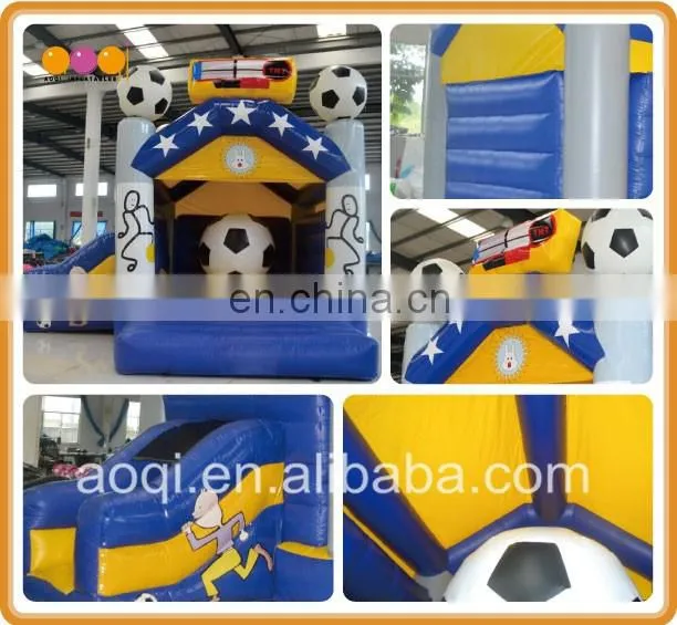 High quality cheapest price backyard small fun city inflatable playland football jumping bouncer combos