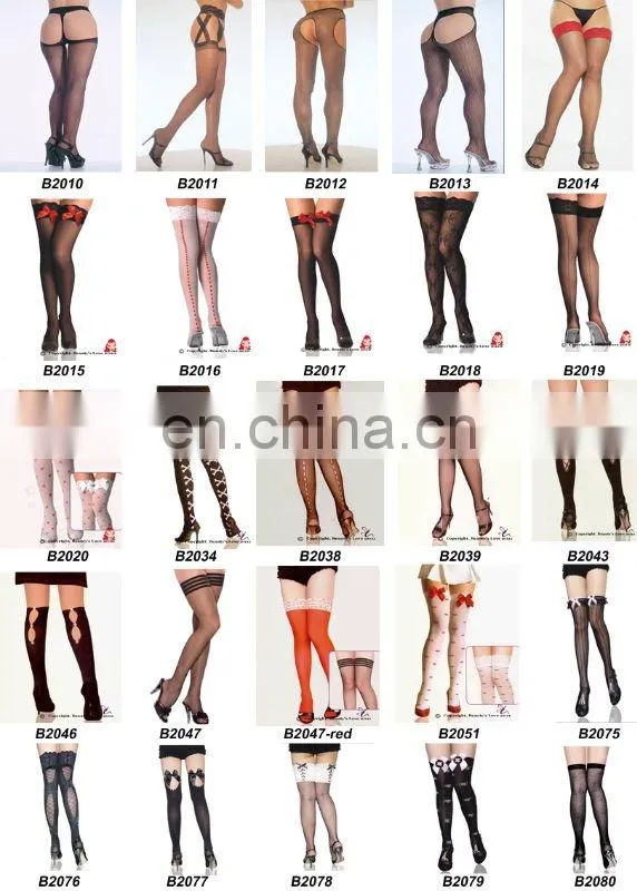 Wholesale High Quality sexy thigh high socks Stocking with Belt Garter