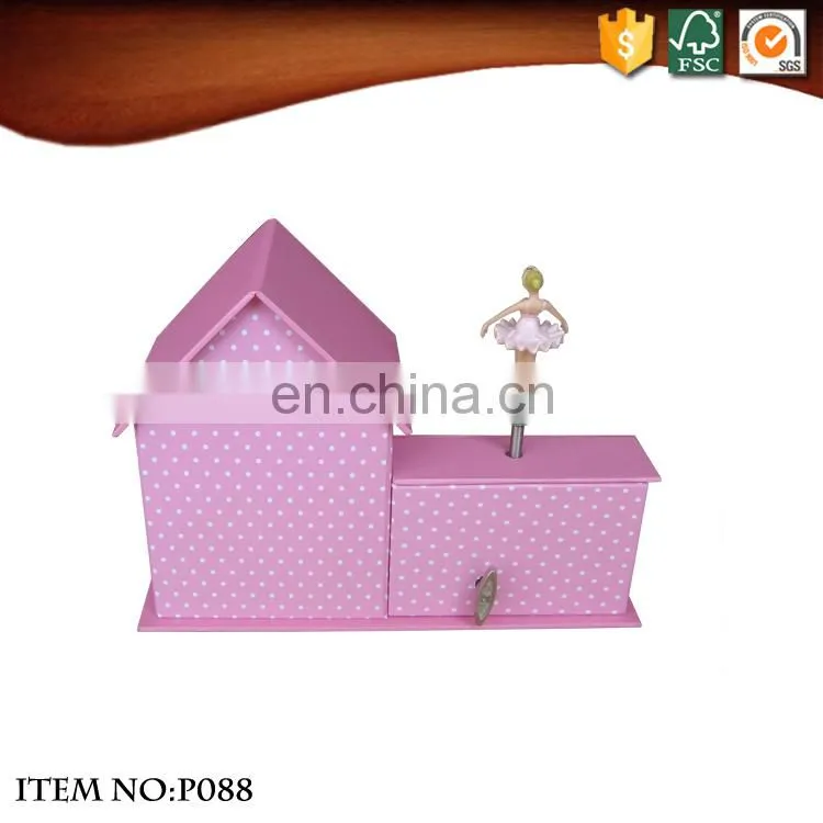 Hand Crank Ballerina Musical Jewelry Boxes