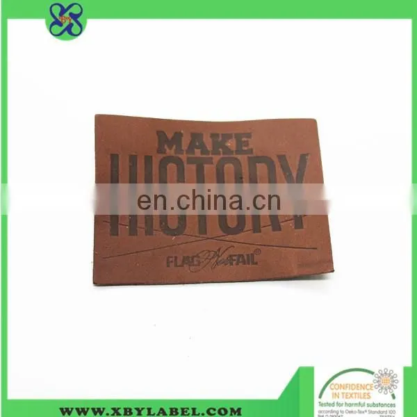 Embossed clothing label leather logo label