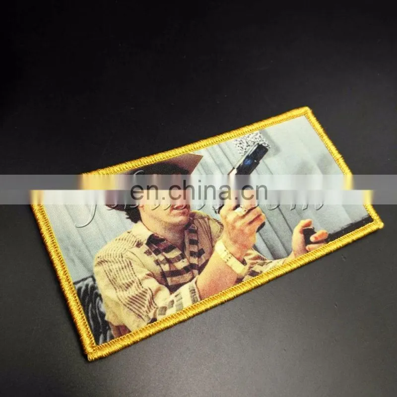 Embroidery Woven Sublimation Printing Marrow Border Patches Sew on or Iron on Badges Patches