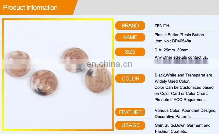 High Quality Fancy 4 holes Plastic Resin Button for Coats BP40548