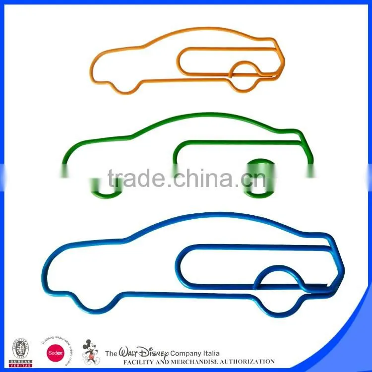 New products car shape paper clip assorted size color