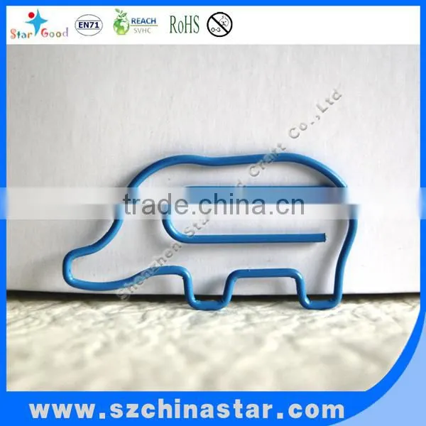 Colorful rhinoceros bookclip of PET material