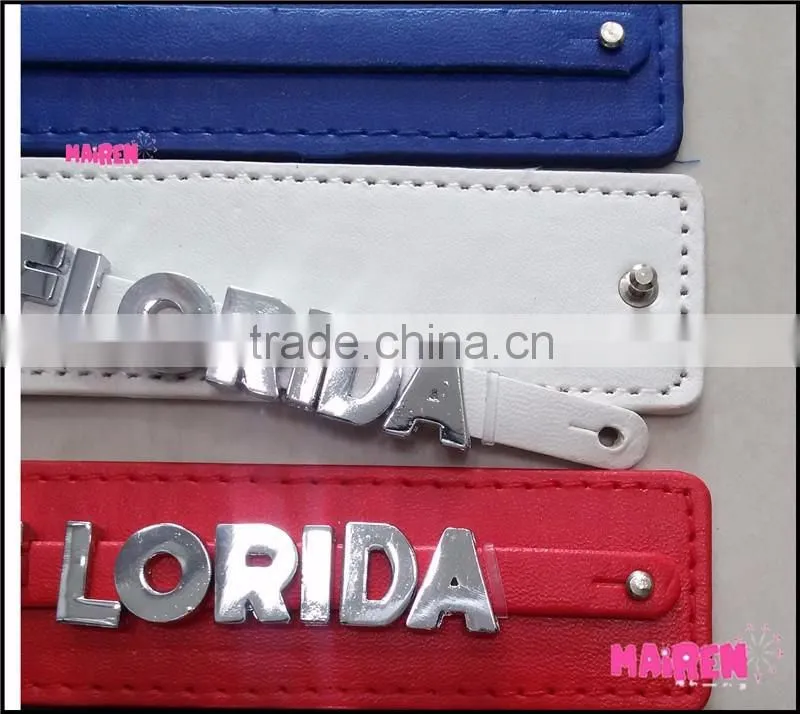 2016 new products leather key chain New York Florida souvenir keychain