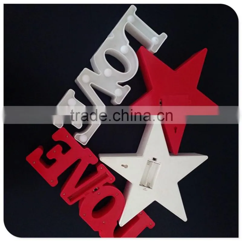led red "love" motif novel holiday light