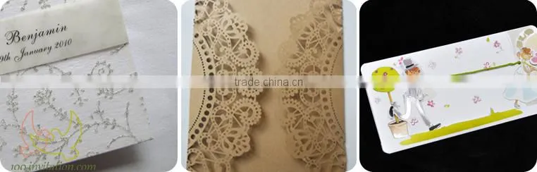 Customized Nice Particular DIY Brooch Card Elegant Wedding Invitations
