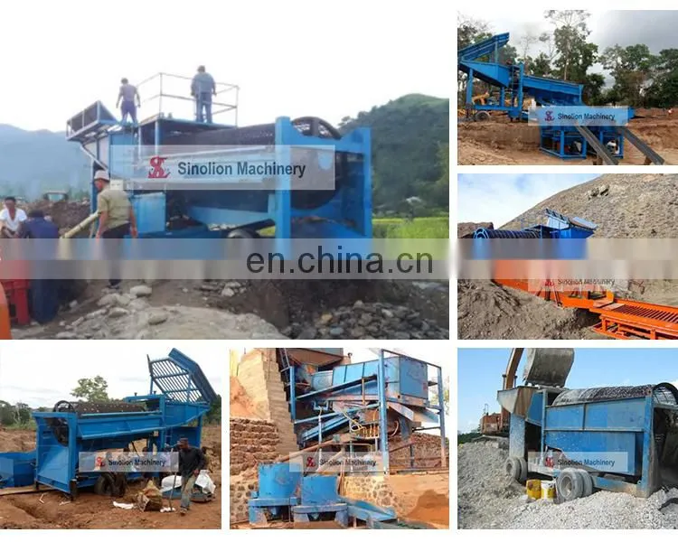 Clay Alluvial Gold Diamond Mining Washing Machine Double Layers Vibrating Rotary Scrubber Trommel Screen