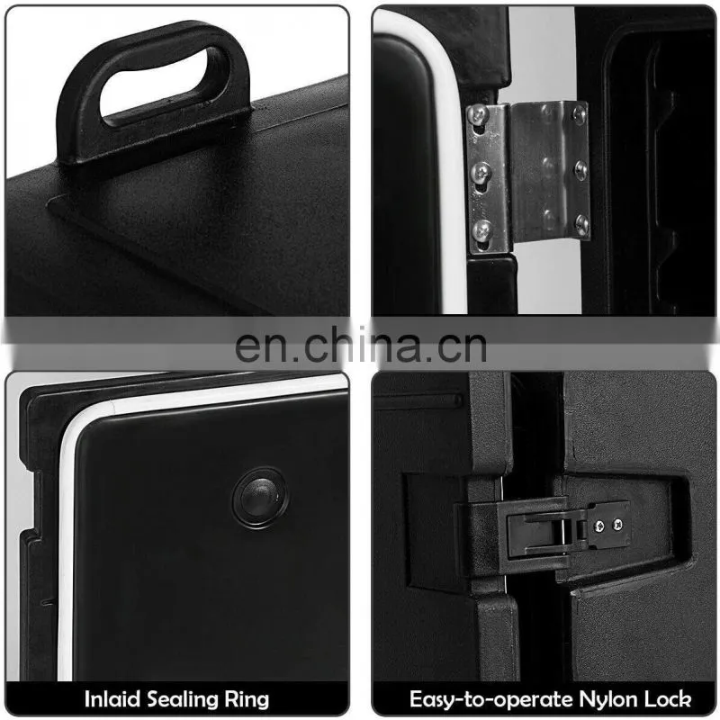 Loading Insulated Food Pan Carrier Full-size Pan Food-grade LL DPE Material Portable Food Warmer with Fastener Polyurethane Foam