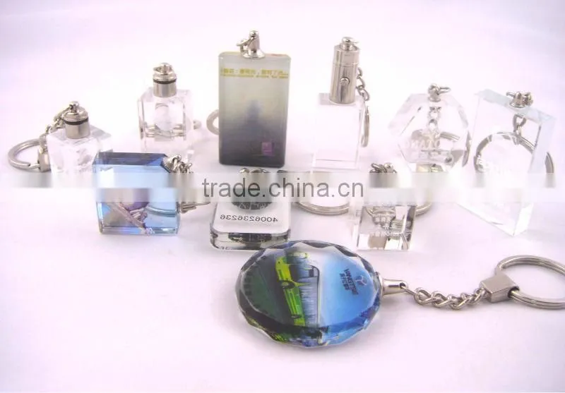 cheap 3D glass keychain